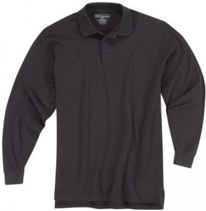 5.11 Tactical Utility Long Sleeve Polo Shirt - Black - L 72057-019-L