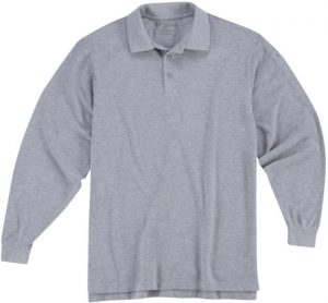 5.11 Tactical Utility Long Sleeve Polo Shirt - Heather Grey - XXL 72057-016-XXL