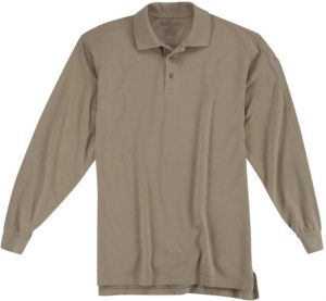 5.11 Tactical Utility Long Sleeve Polo Shirt - Silver Tan - M 72057-160-M