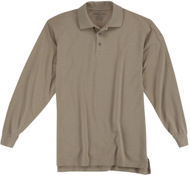 5.11 Tactical Utility Long Sleeve Polo Shirt – Silver Tan – XL 72057-160-XL