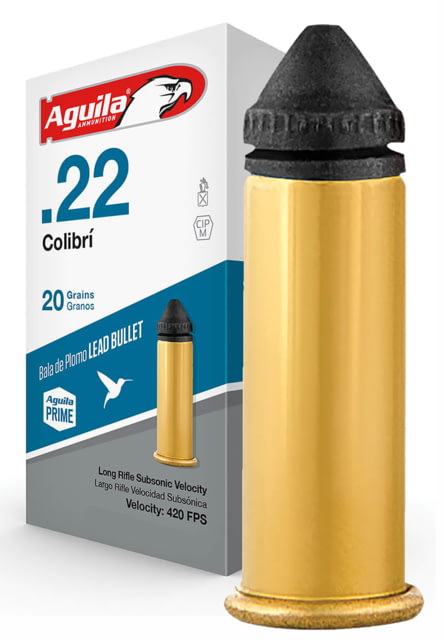 Aguila 1B2220337 Performance Colibri 22 LR 20 Gr Colibri Lead 100 Pack Rimfire Ammunition