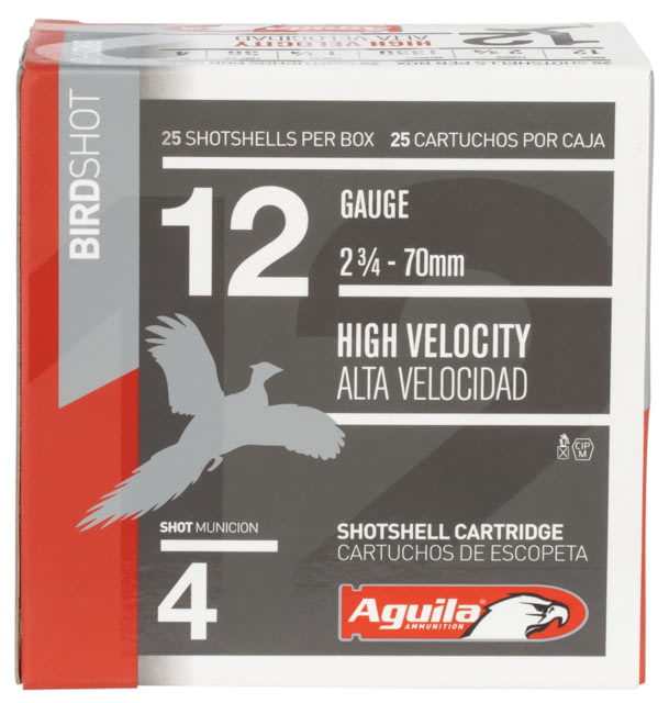 Aguila 1CHB1204 Field 12 Gauge 2.75" 1 1/4 Oz 4 Shot 25 Bx/ 10 Cs