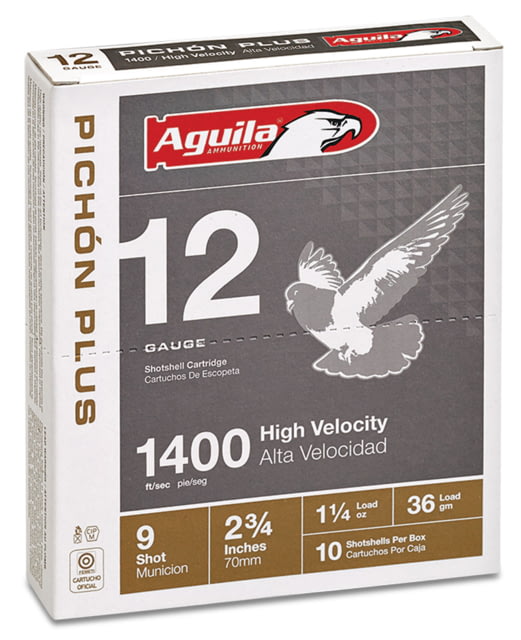 Aguila 1CHB1297 Competition 12 Gauge 2.75" 1 1/4 Oz 9 Shot 10 Bx/ 25 Cs