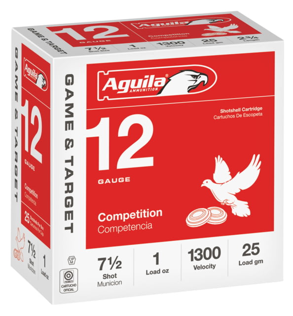 Aguila 1CHB1327 Competition 12 Gauge 2.75" 1 Oz 7.5 Shot 25 Bx/ 10 Cs