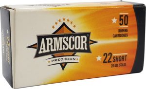 Armscor Precision Inc 50415 Rimfire 22 Short 29 Gr Solid Point 50 Bx/ 100 Cs Rimfire Ammunition