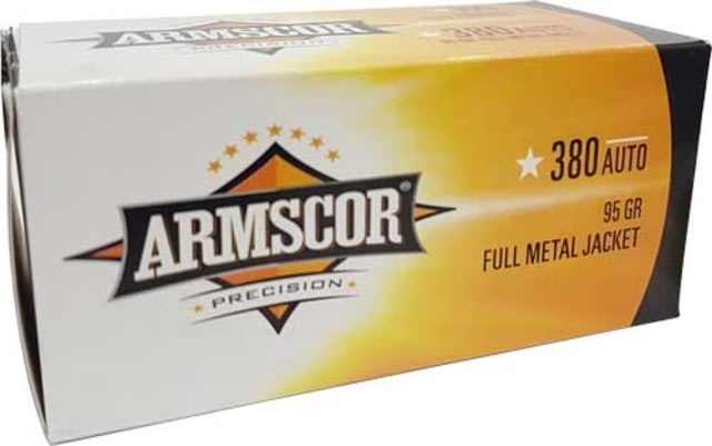 Armscor Precision Inc Armscor Ammo .380acp 95gr. Fmj Value Pack 100 Round Pack