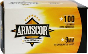 Armscor Precision Inc Armscor Ammo 9mm Luger 124gr. Fmj Value Pack 100 Round Pack