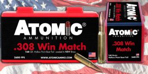 Atomic 00460 Rifle 308 Win 168 Gr Tipped MatchKing 20 Bx/ 10 Cs