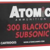Atomic 00478 Rifle Subsonic 300 Blackout 260 Gr Round Nose Soft Point Boat Tail