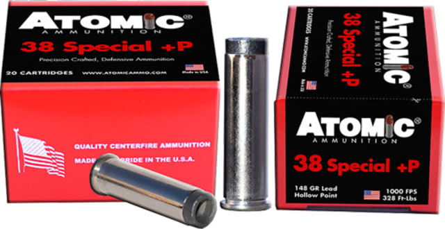 Atomic Ammunition Atomic Ammo .38 Special +p 148gr. Wc Up-side-down 20-pack