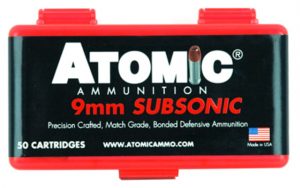 Atomic Ammunition Atomic Ammo 9mm Luger Subsonic 147gr. Bonded Jhp 50-pack