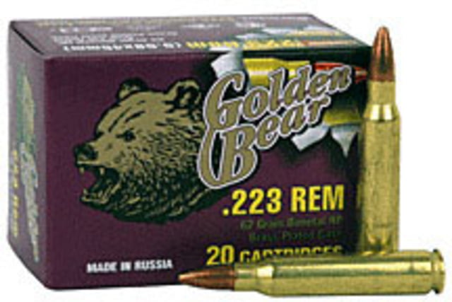 Bear Ammunition Golden Bear .223 Remington 62gr. Hollow-point 20-pack