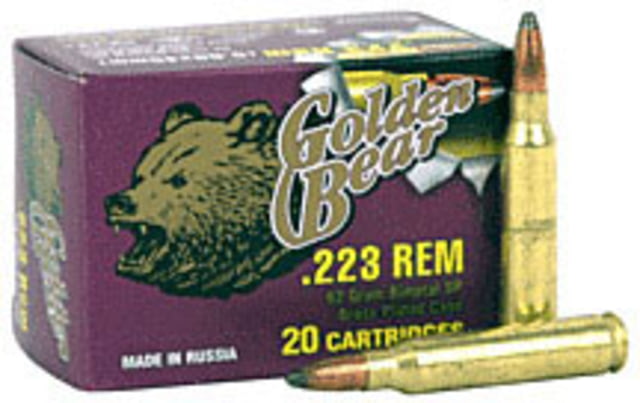 Bear Ammunition Golden Bear .223 Remington 62gr. Soft-point 20-pack