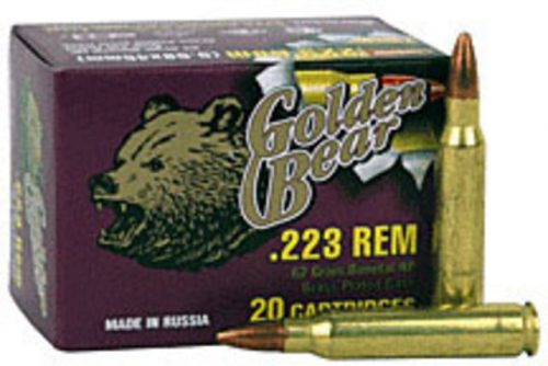 Bear Ammunition Golden Bear 7.62x39 123gr. Hollow-point 500 Round Case