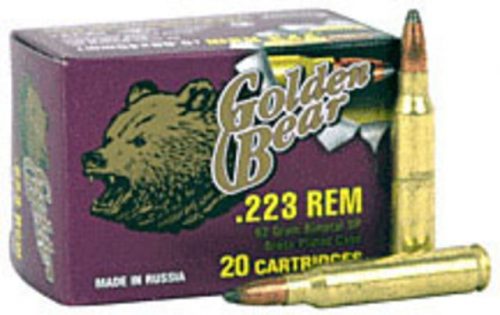 Bear Ammunition Golden Bear 7.62x39 125gr. Soft-point 500 Round Case