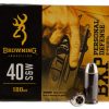 Browning BXP .40 S&W 180 Grain Jacketed Hollow Point Brass Cased Centerfire Pistol Ammunition