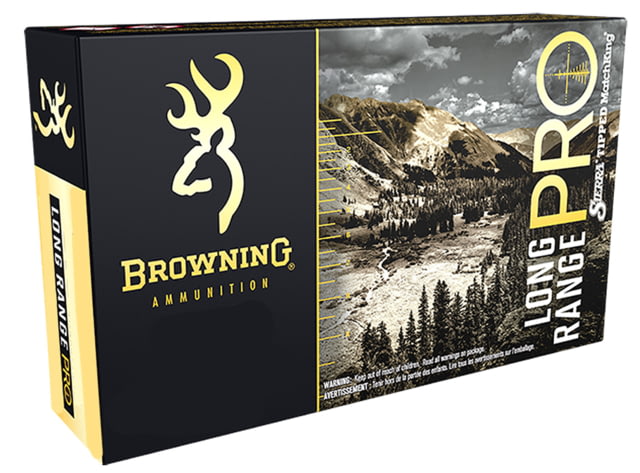 Browning Long Range Pro .300 Winchester 195 Grain Sierra MatchKing Boat Tail Hollow Point Brass Cased Centerfire Rifle Ammunition