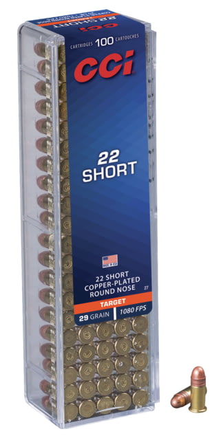 CCI Ammunition 22 Short .22 Short 29 grain Lead Round Nose Rimfire Ammunition