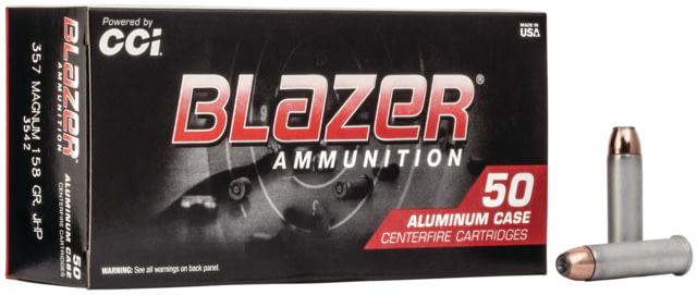 CCI Ammunition Blazer Aluminum .357 Magnum 158 grain Jacketed Hollow Point Centerfire Pistol Ammunition