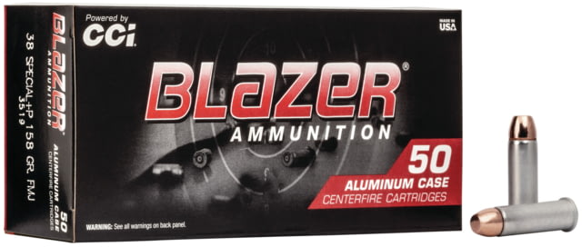 CCI Ammunition Blazer Aluminum .38 Special +P 158 grain Full Metal Jacket Centerfire Pistol Ammunition