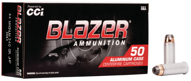 CCI Ammunition Blazer Aluminum .44 Magnum 240 grain Jacketed Hollow Point Centerfire Pistol Ammunition