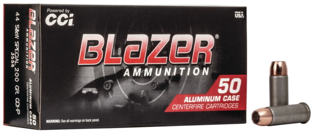 CCI Ammunition Blazer Aluminum .44 Special 200 grain Hollow Point Centerfire Pistol Ammunition