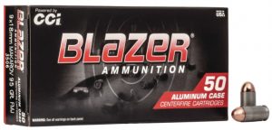 CCI Ammunition Blazer Aluminum 9x18mm Makarov 95 grain Full Metal Jacket Centerfire Pistol Ammunition