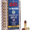 CCI Ammunition Copper-22 .22 Long Rifle 22 grain Copper Hollow Point Rimfire Ammunition
