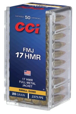 CCI Ammunition Full Metal Jacket .17 Hornady Magnum Rimfire 20 grain Full Metal Jacket Rimfire Ammunition
