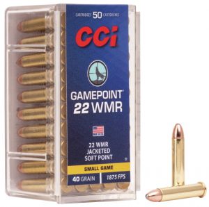 CCI Ammunition Gamepoint .22 Winchester Magnum Rimfire 40 grain Jacketed Soft Point Rimfire Ammunition
