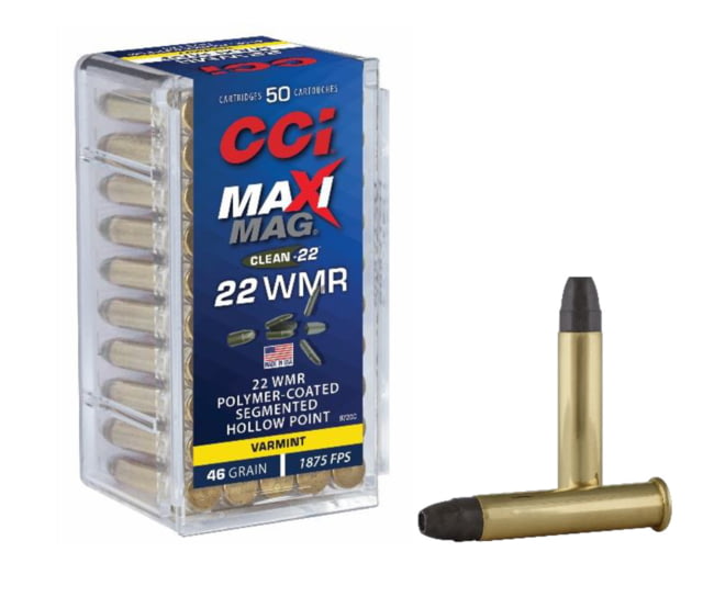 CCI Ammunition Maxi-Mag .22 Winchester Magnum Rimfire 46 grain Segmented Hollow Point Rimfire Ammunition