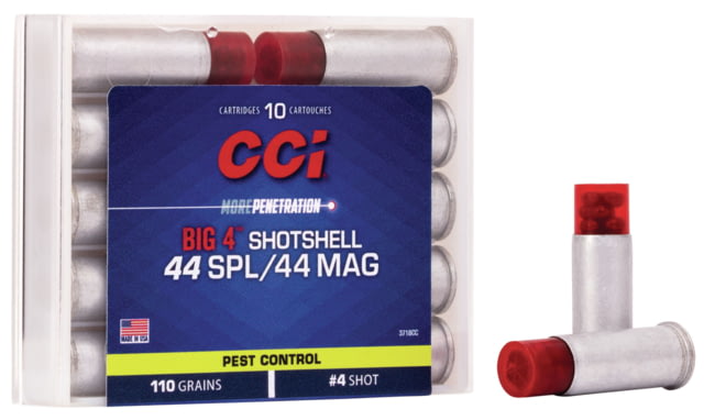 CCI Ammunition Pest Control Big 4 Shotshell .44 Special 110 grain Shotshell Centerfire Pistol Ammunition