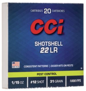 CCI Ammunition Rimfire Shotshell .22 Long Rifle 31 grain Shotshell Rimfire Ammunition