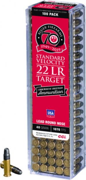 Cci Ammunition Cci Ammo .22lr Standard Ruger 70th Anniversary 100-pk Rimfire Ammunition