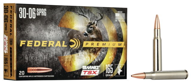 Federal Premium BARNES TSX .30-06 Springfield 165 grain Barnes Triple-Shock X Centerfire Rifle Ammunition