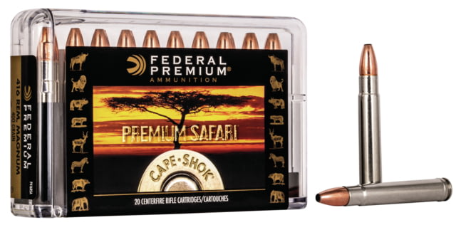 Federal Premium CAPE-SHOK .416 Remington Magnum 400 grain Swift A-Frame Centerfire Rifle Ammunition