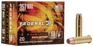 Federal Premium Centerfire Handgun Ammunition .357 Magnum 158 grain Fusion Soft Point Centerfire Pistol Ammunition