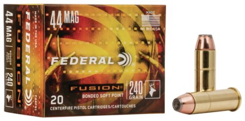 Federal Premium Centerfire Handgun Ammunition .44 Magnum 240 grain Fusion Soft Point Centerfire Pistol Ammunition