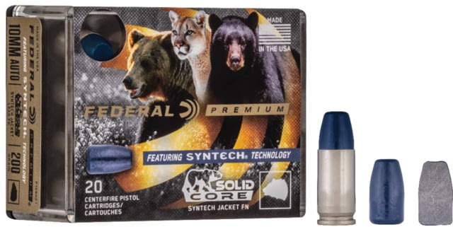Federal Premium Centerfire Handgun Ammunition .44 Magnum 300 grain Syntech Jacket Solid Core Centerfire Pistol Ammunition