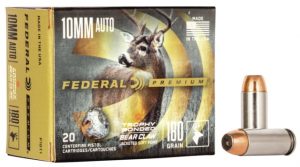 Federal Premium Centerfire Handgun Ammunition 10mm Auto 180 grain Trophy Bonded Bear Claw Centerfire Pistol Ammunition