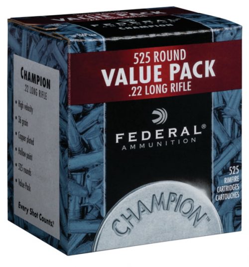 Federal Premium Champion Training - Rimfire .22 Long Rifle 36 grain Copper Plated Hollow Point Rimfire Ammunition