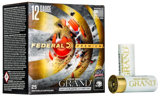 Federal Premium Gold Medal 12 Gauge 1.125 oz Gold Medal Grand Plastic Centerfire Shotgun Ammunition