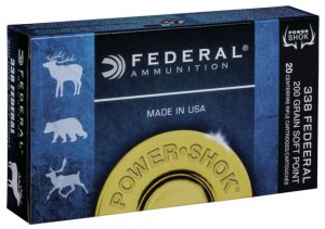 Federal Premium Power-Shok .338 Federal 200 grain Nosler Ballistic Tip Centerfire Rifle Ammunition