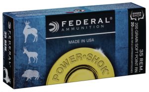 Federal Premium Power-Shok .35 Remington 200 grain Jacketed Soft Point Centerfire Rifle Ammunition