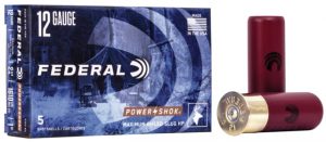 Federal Premium Power Shok 12 Gauge 1 oz Power Shok Rifled Slug Centerfire Shotgun Ammunition