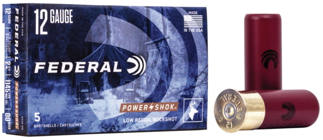 Federal Premium Power Shok 12 Gauge 9 Pellets Power Shok Buckshot – Low Recoil Centerfire Shotgun Ammunition