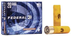 Federal Premium Power Shok 20 Gauge 18 Pellets Power Shok Buckshot Centerfire Shotgun Ammunition