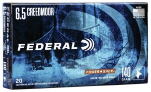 Federal Premium Power-Shok 6.5 Creedmoor 140 grain Jacketed Soft Point Centerfire Rifle Ammunition