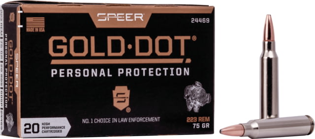 Federal Premium SPEER GOLD DOT .223 Remington 75 grain Speer Gold Dot Soft Point Centerfire Rifle Ammunition
