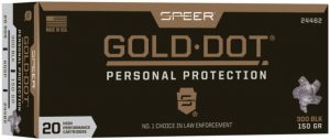 Federal Premium SPEER GOLD DOT .300 AAC Blackout 150 grain Speer Gold Dot Soft Point Centerfire Rifle Ammunition
